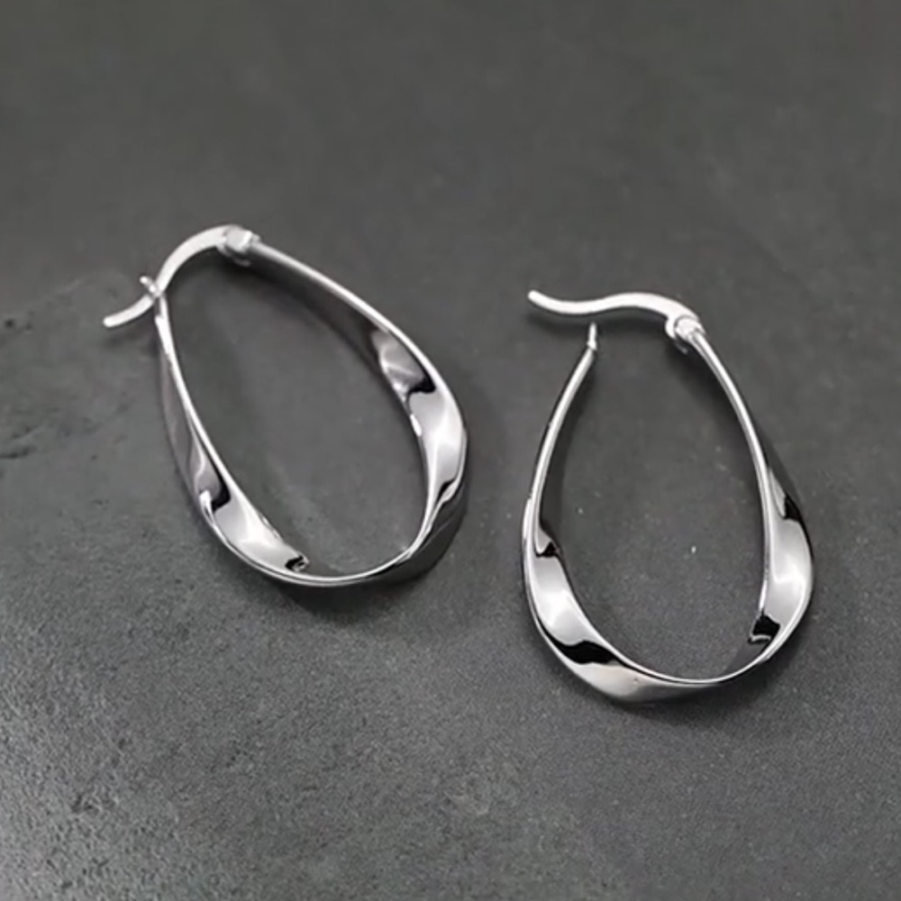 Elegant Silver Hoop Earrings